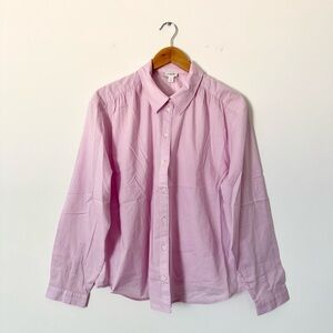 J.Crew Factory Lived-In Cotton Button Up Shirt Pink Size XL